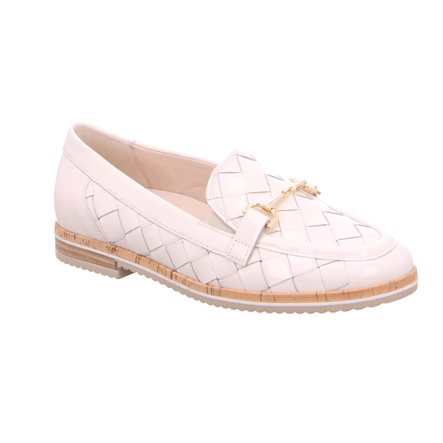 GABOR Comfort-Slipper Offwhite Leder mit Wechselfussbett