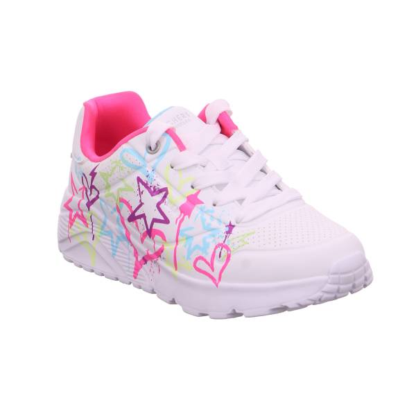 Bild 1 - SKECHERS Mädchen-Halbschuh Binder Weiss Lederimitat Sneaker