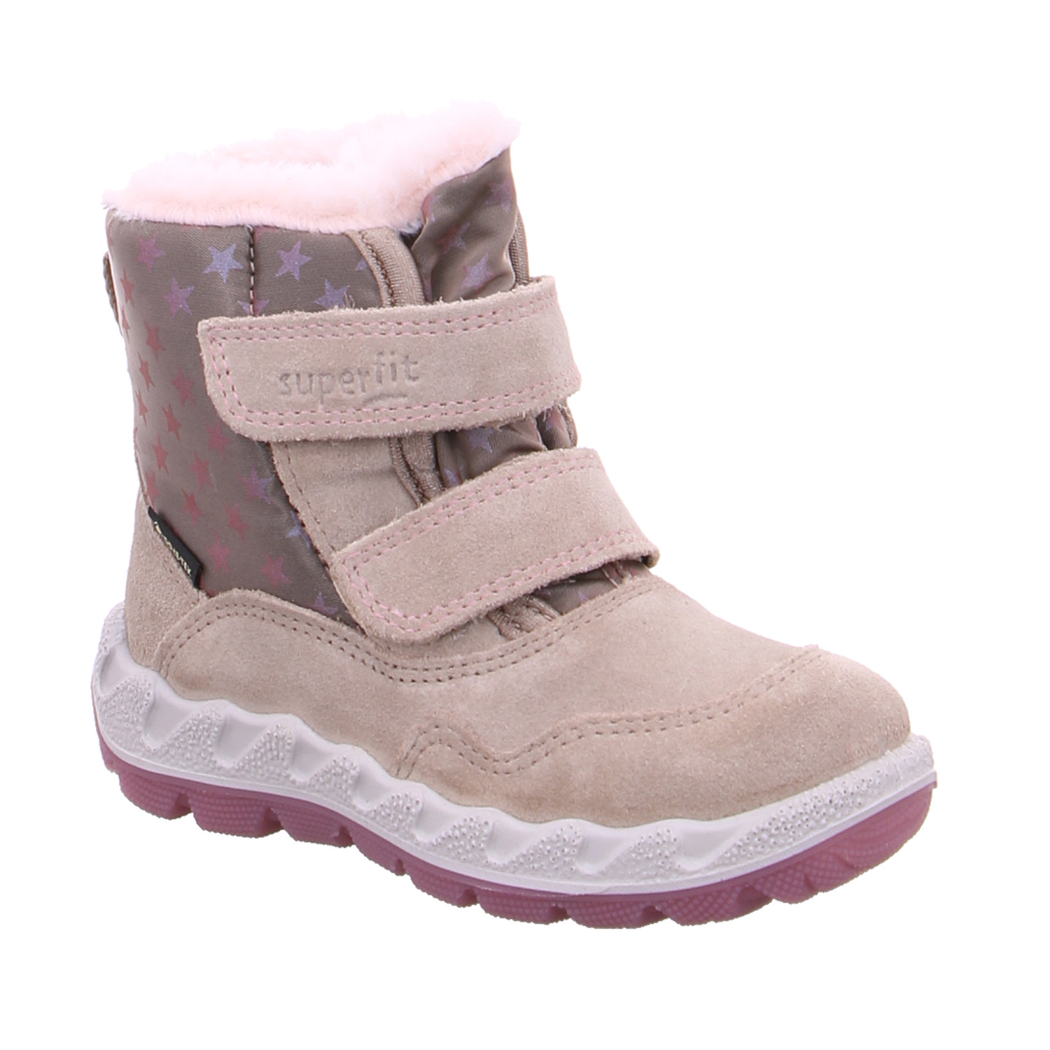 SUPERFIT Kleinkinder-Snowboot Membran Beige Textil Mädchen Winterstiefel