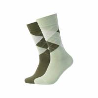 CAMANO Freizeitsocken Olive Textil 2-ER Pack