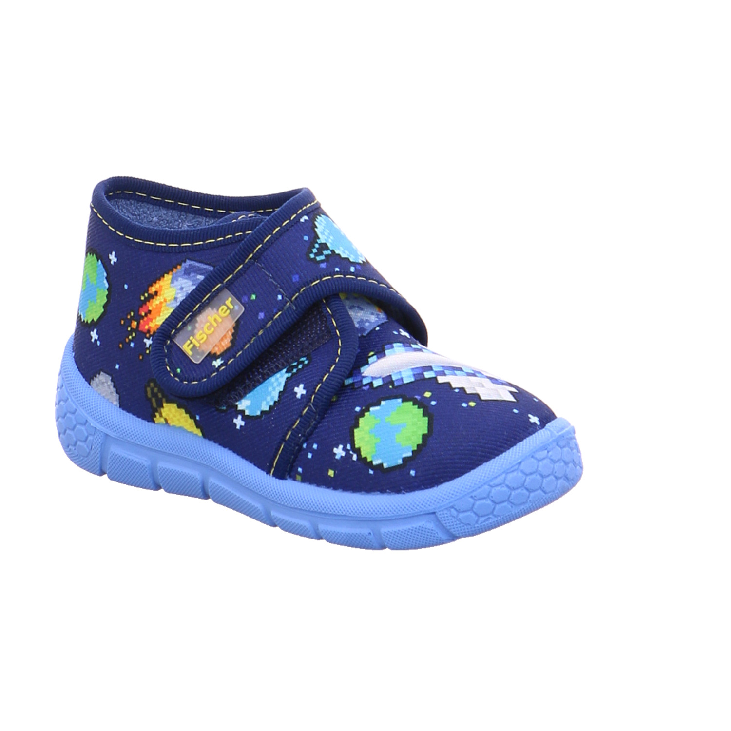 FISCHER Baby-Hausschuh Blau Textil Unisex