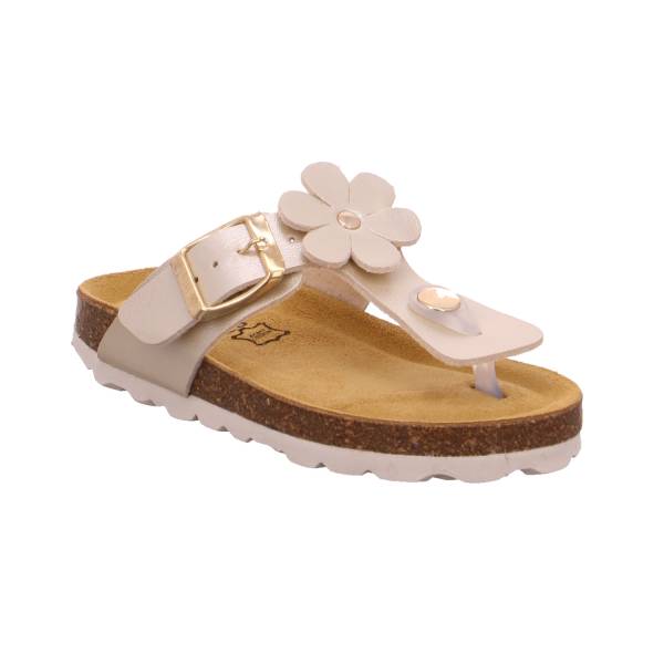 Bild 1 - BIOLife Kinder-Zoccoli /Flip Flops Beige Lederimitat Zehentrenner