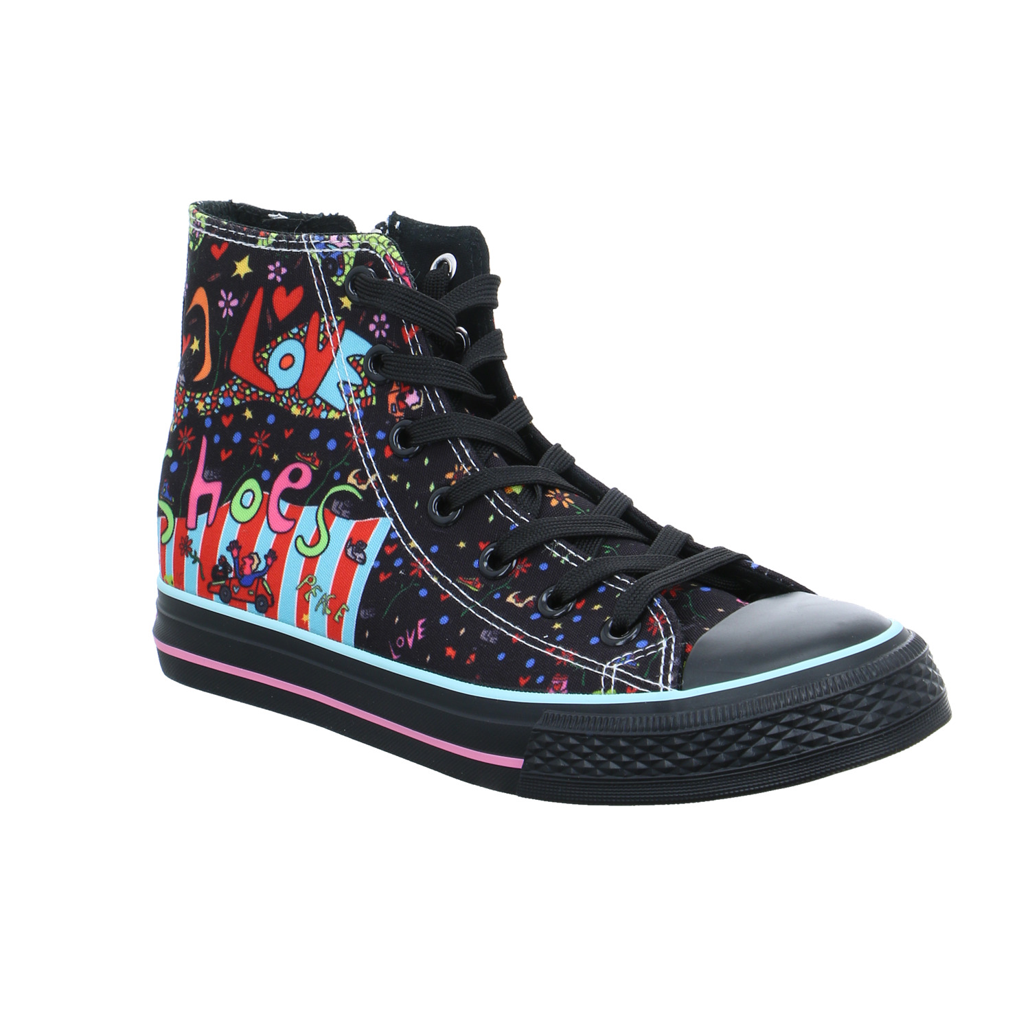 DOCKERS Sneaker High Schwarz Textil