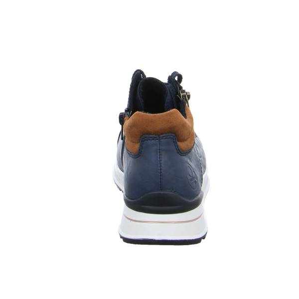 Bild 4 - RIEKER Comfort-Mid Cut Sneaker Blau Leder