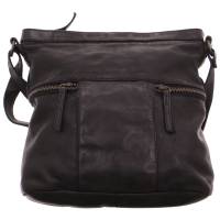 BEAR DESIGN Umhängetasche Schwarz Leder