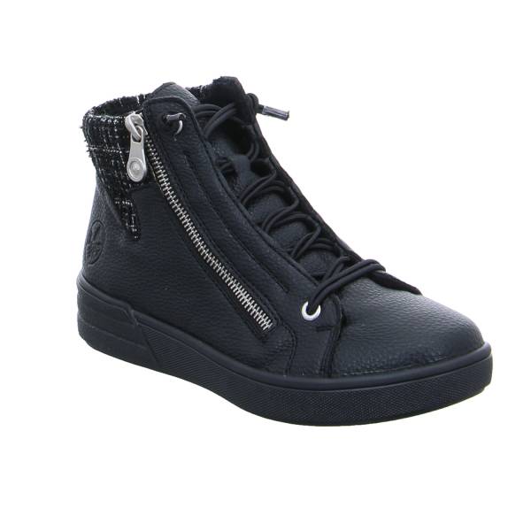 Bild 1 - RIEKER Mid Cut Sneaker Schwarz Lederimitat