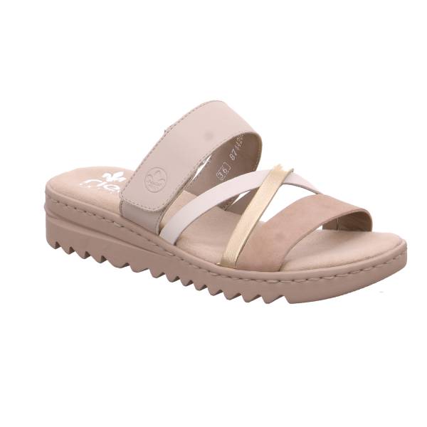 Bild 1 - RIEKER Pantolette Beige Lederimitat