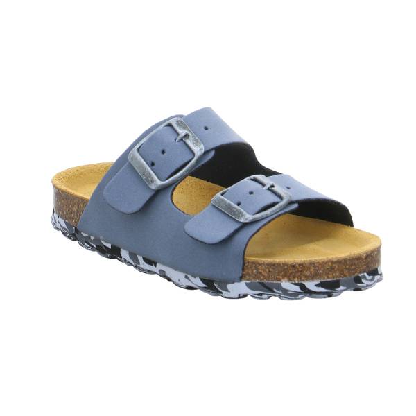 Bild 1 - BIOLife Kinder-Pantolette Grau Lederimitat Mädchen