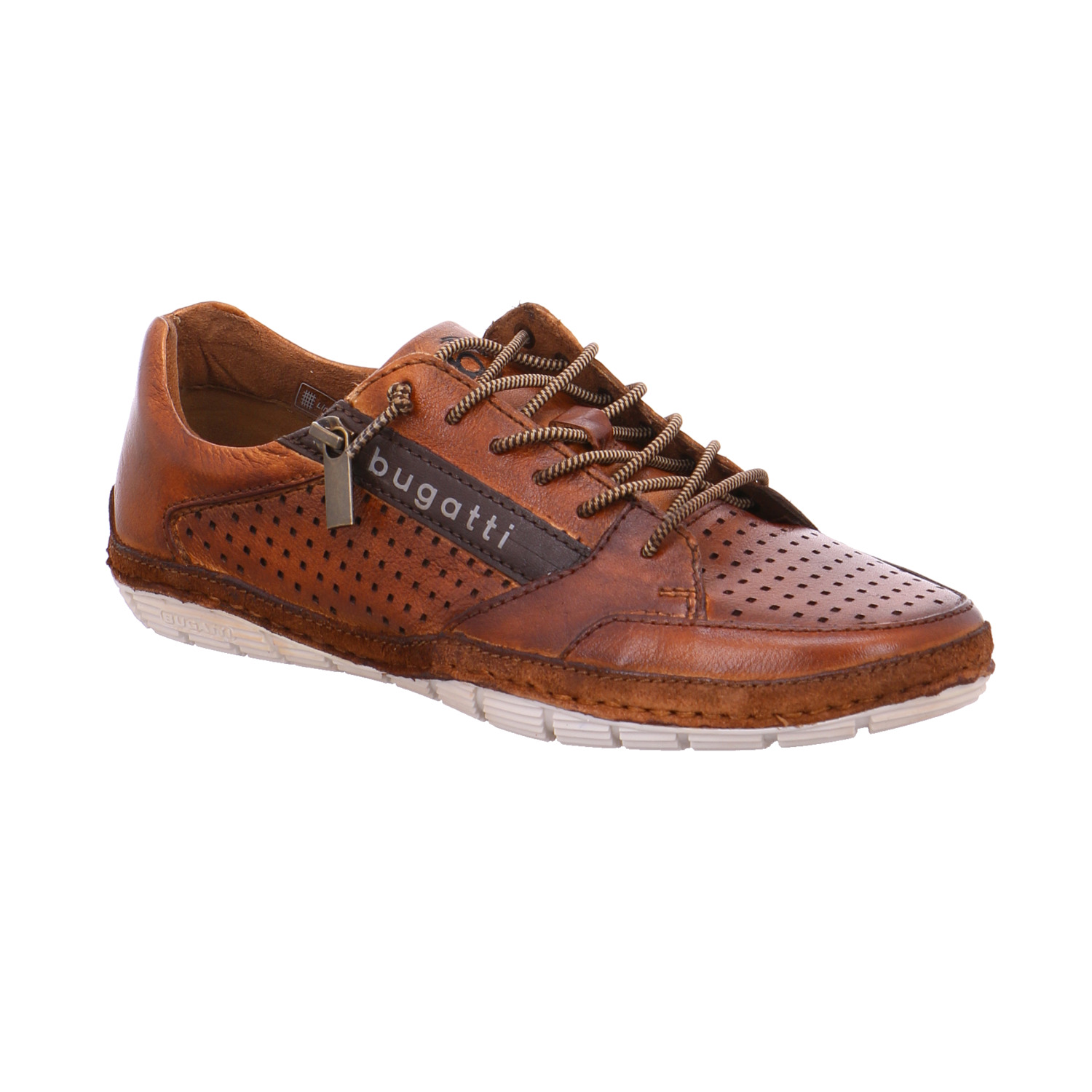 BUGATTI SHOES Halbschuhe Sneaker Beige Leder