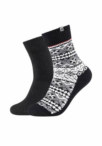 Bild 1 - CAMANO Freizeitsocken Schwarz Textil softtouch 2-ER Pack