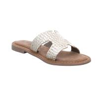 LAZAMANI Pantolette Gold Leder