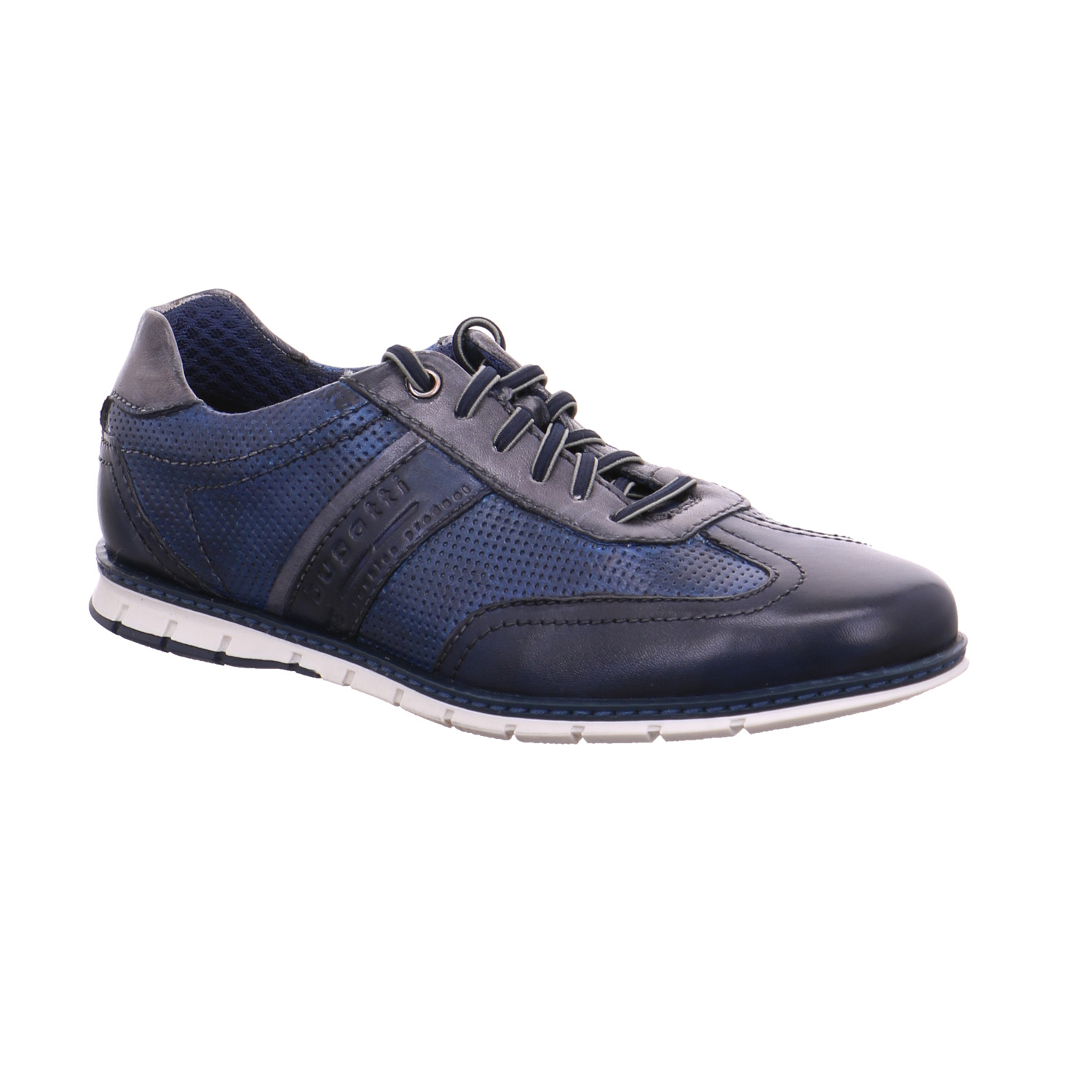 BUGATTI SHOES Halbschuhe Sneaker Blau Leder