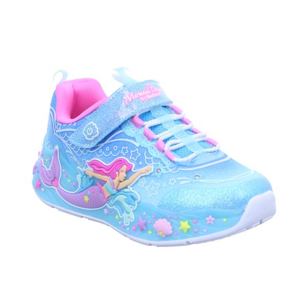 Bild 1 - SKECHERS Kleinkinder-Halbschuh Klett Blau Synthetik Sneaker