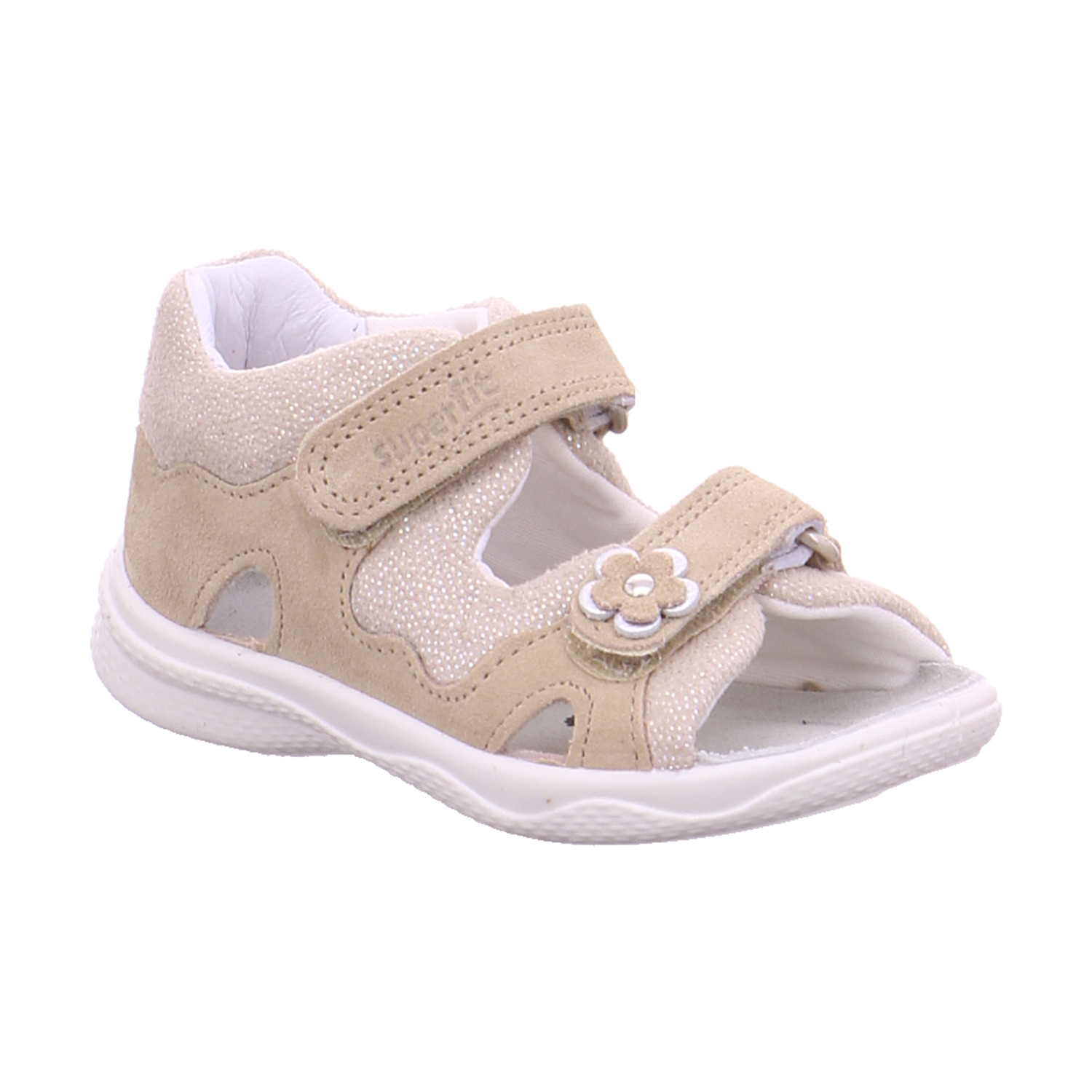 SUPERFIT Baby-Sandale Beige Leder Mädchen Minilette