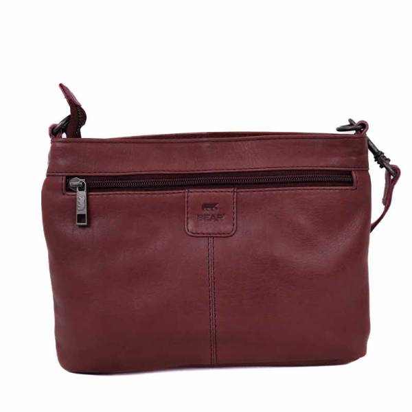 Bild 2 - BEAR DESIGN Umhängetasche Bordeau Leder