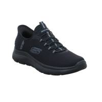 SKECHERS Halbschuhe Sneaker Stoff Schwarz Synthetik