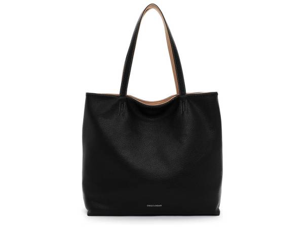 Bild 1 - EMILY & NOAH Shopper Schwarz Lederimitat mit Bag in Bag Ja