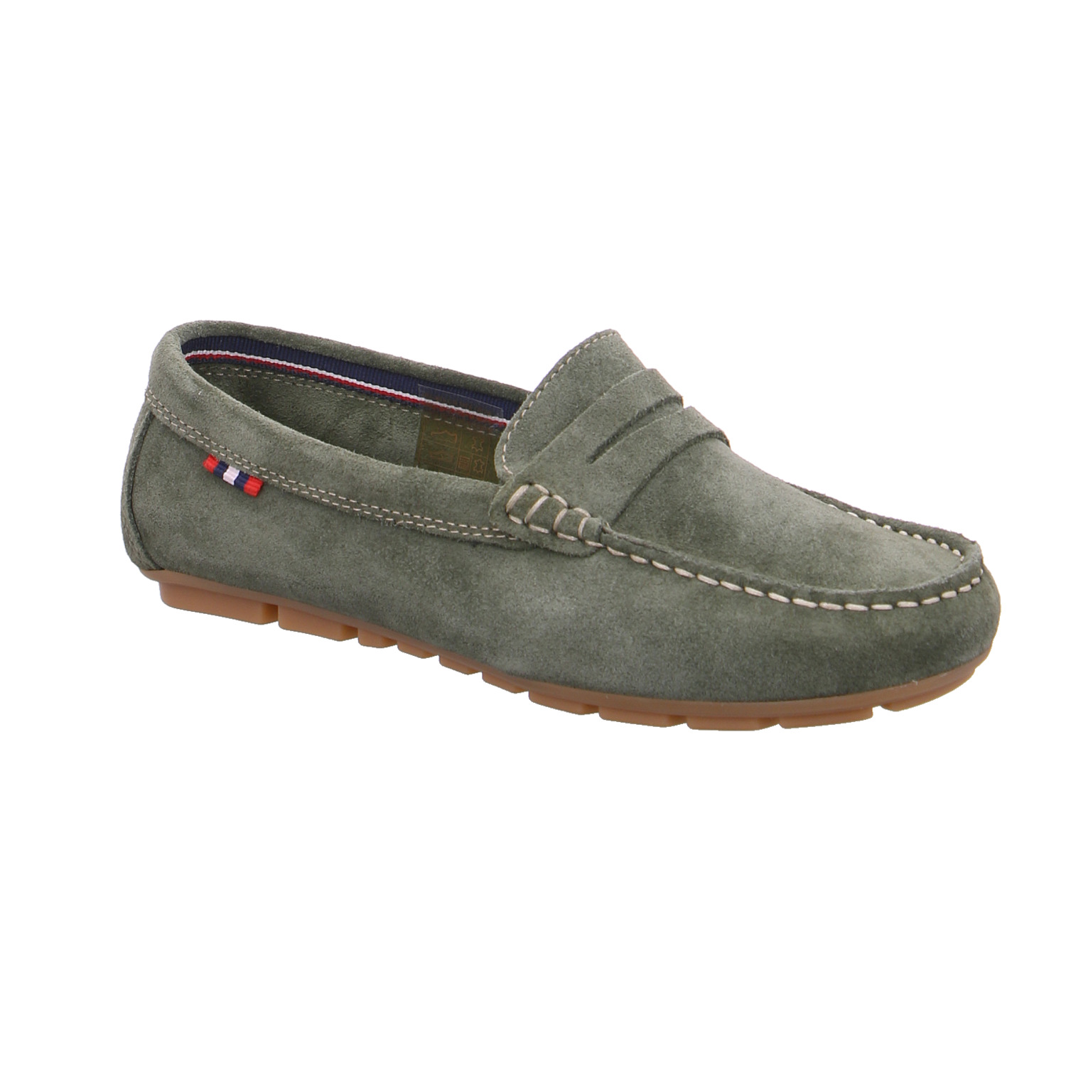 GIL PETERSON Mokassin Olive Leder
