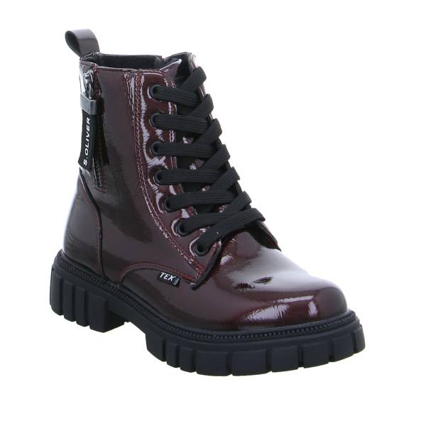 Bild 1 - S.OLIVER Mädchen-Winter-Bottine Bordeau Lederimitat Bootie