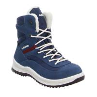 LOWA Jungen- Snowboot Membran Blau Textil Winter-Sneaker high