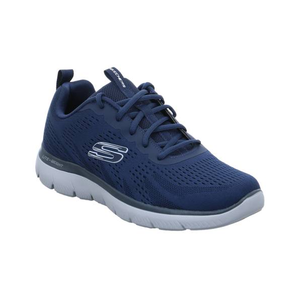 Bild 1 - SKECHERS Halbschuhe Sneaker Stoff Blau Synthetik