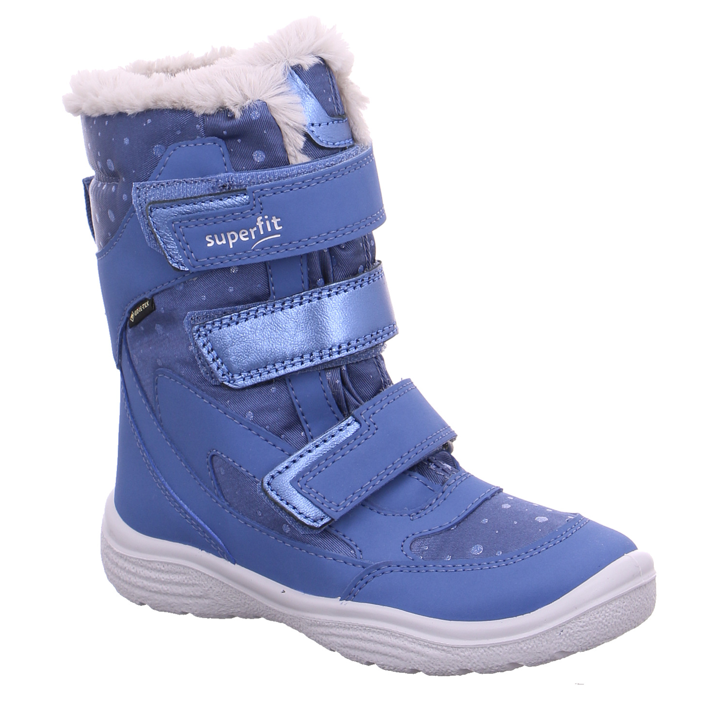 SUPERFIT Mädchen-Snowboot Membrane Hellblau Textil Winterstiefel