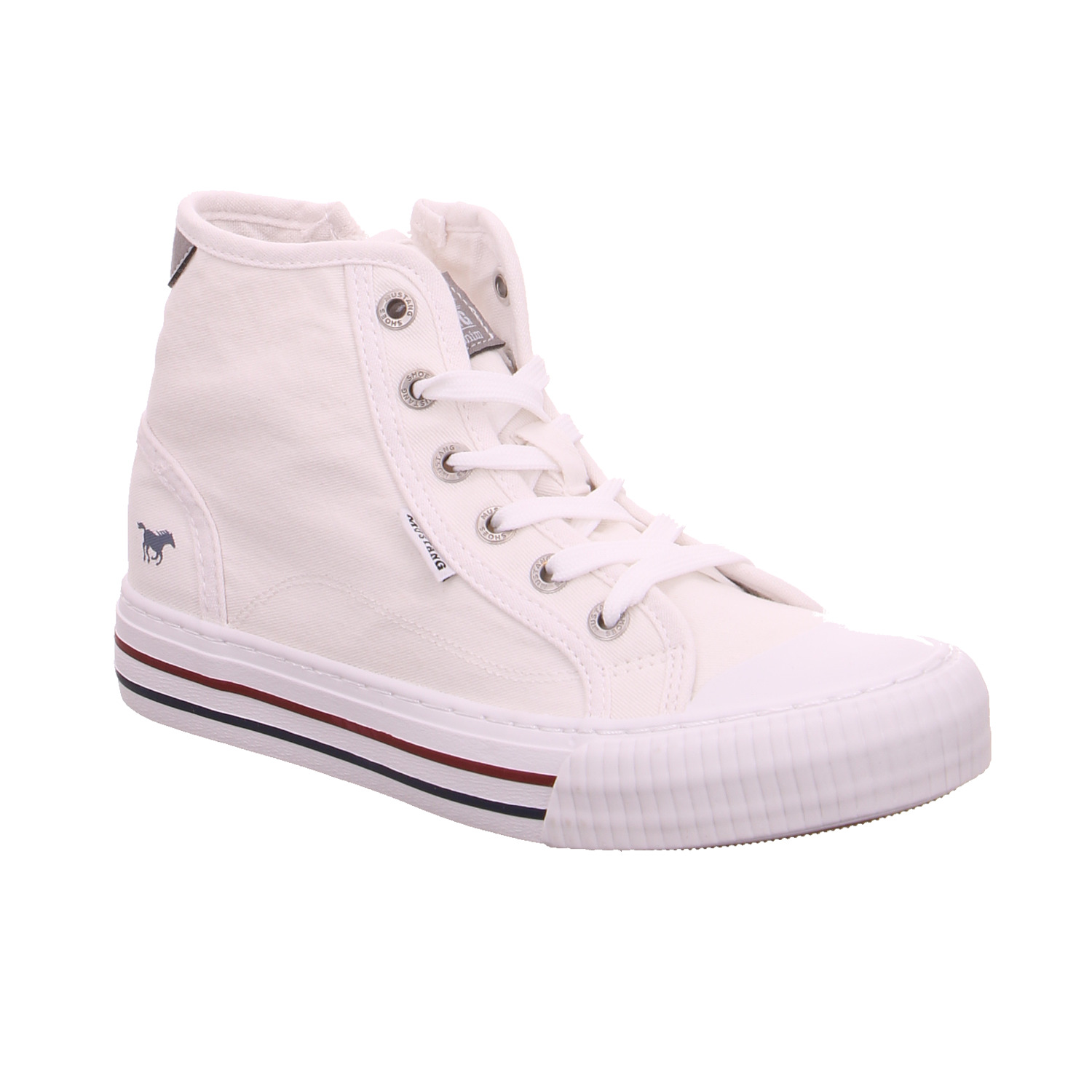 MUSTANG Sneaker High Weiss Textil