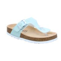 BIOLife Kinder-Zoccoli /Flip Flops Pastelgrün Lederimitat Zehentrenner