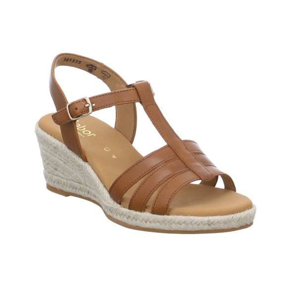 Bild 1 - GABOR Sandalette Cognac Leder