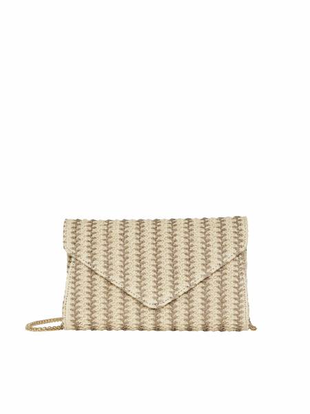 Bild 1 - PIECES Clutch / Abendtasche Beige Textil