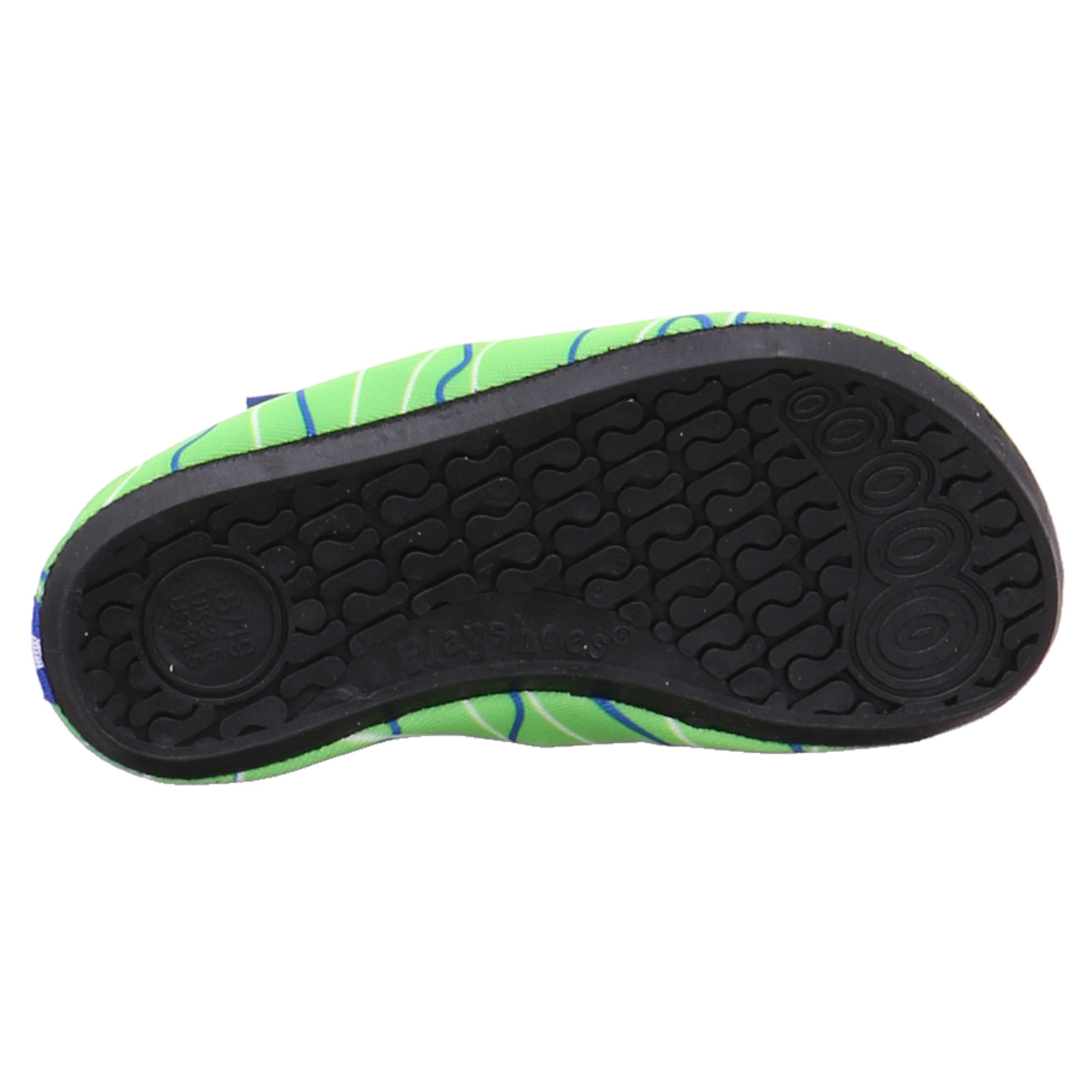 PLAYSHOES Kleinkinder-Sandale wasserfest Limette Textil Barfussschuh YB9461