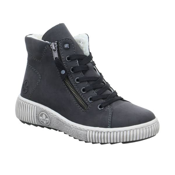 Bild 1 - RIEKER Mid Cut Sneaker Grau Lederimitat mit Wechselfussbett