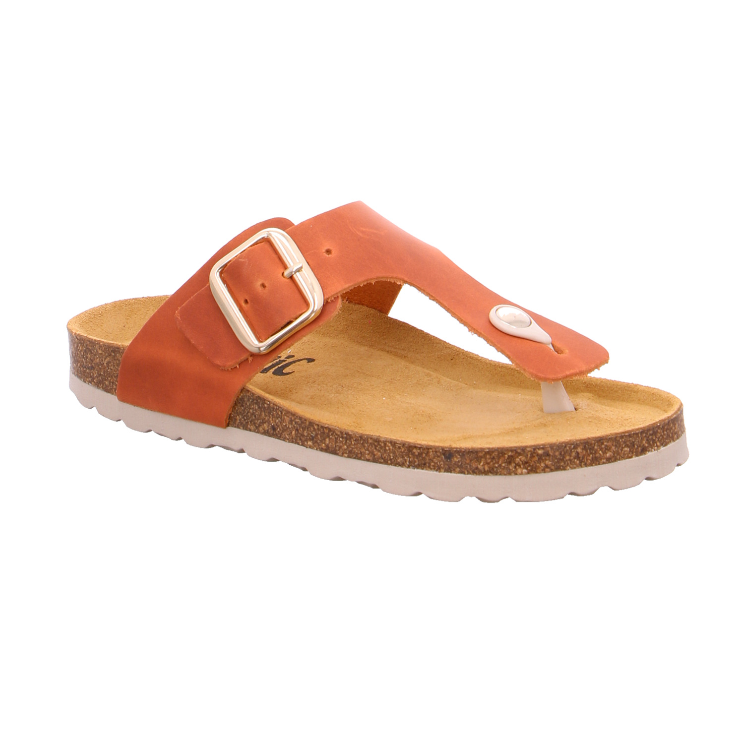 BIOLIFE Pantolette Ziegel Leder