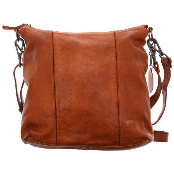 Bild 1 - BEAR DESIGN Umhänge-/Schultertasche gross Cognac Leder