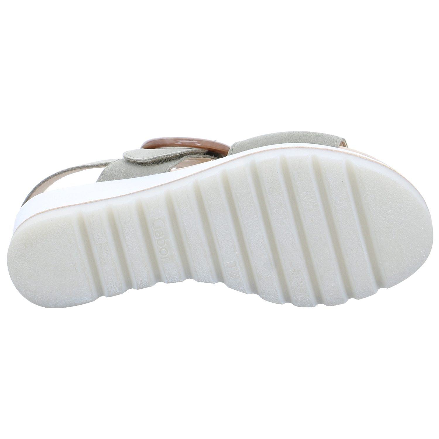GABOR Sandalette Khaki Leder