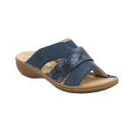 RIEKER Pantolette Blau Leder