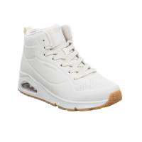 SKECHERS Mid Cut Sneaker Offwhite Lederimitat Ja