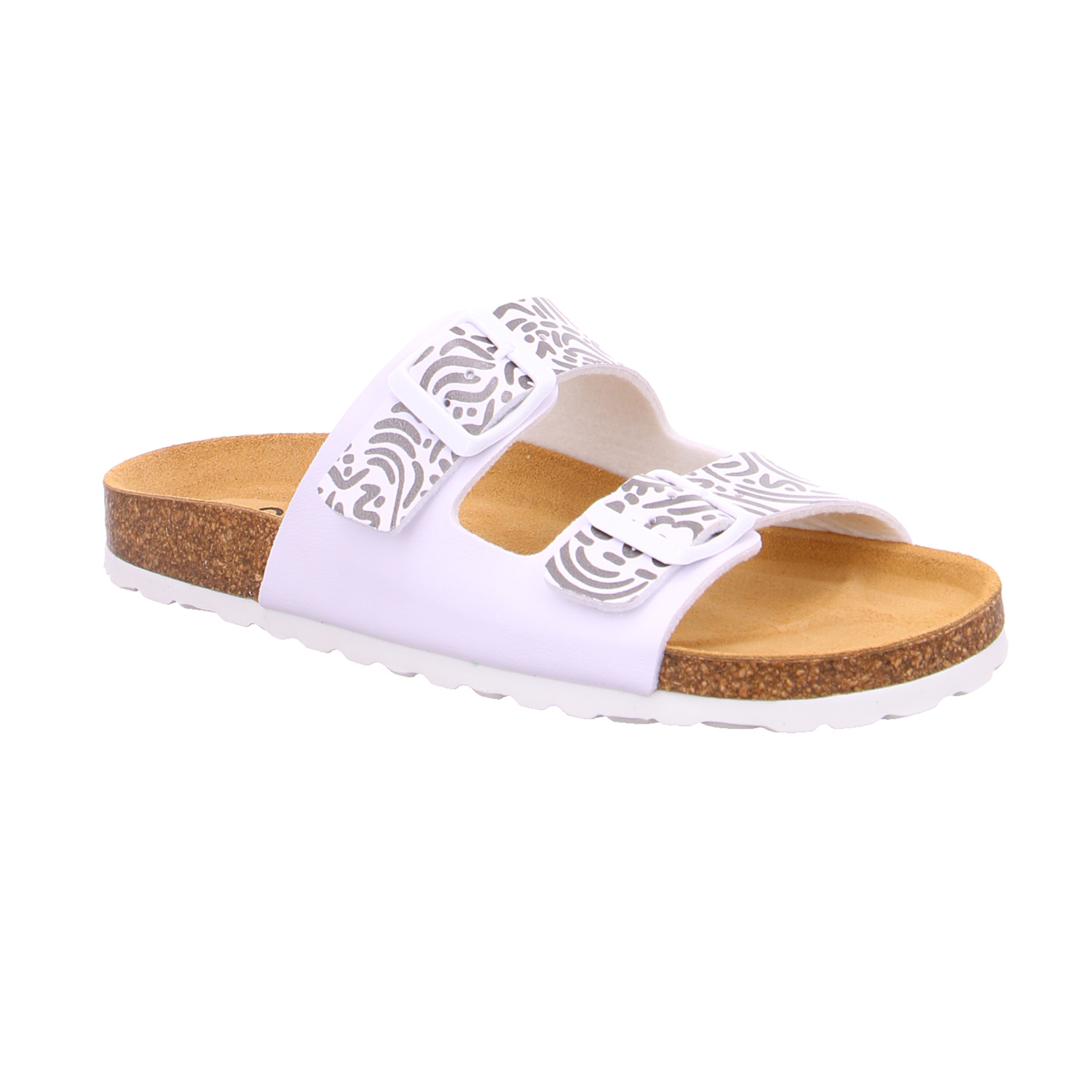 BIOLIFE Pantolette Weiss Lederimitat
