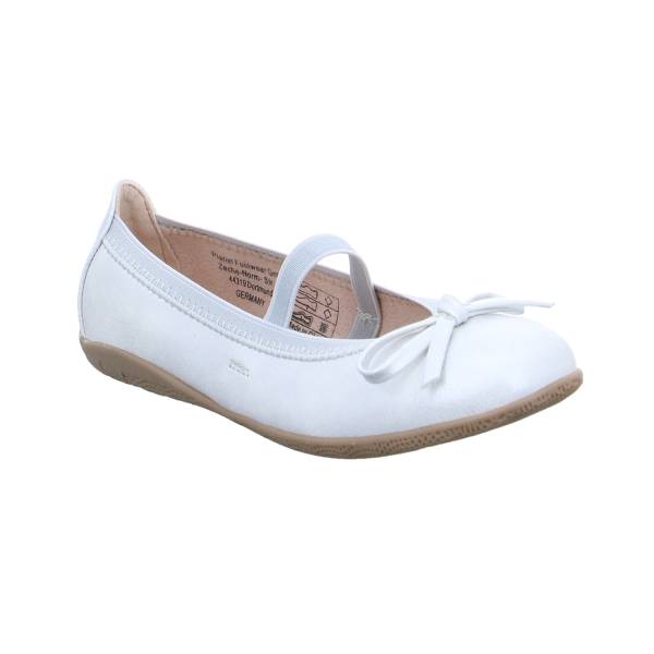 Bild 1 - INDIGO Mädchen-Ballerina Weiss Lederimitat Festlicher Sommerschuh