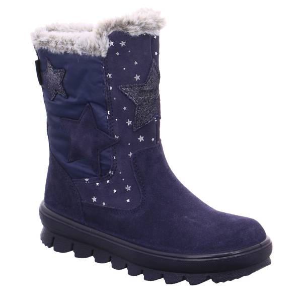 Bild 1 - SUPERFIT Kleinkinder-Winterstiefel Dunkelblau Textil Stiefel