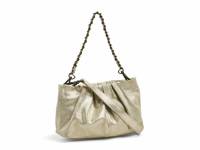 PIECES Clutch / Abendtasche Gold Leder