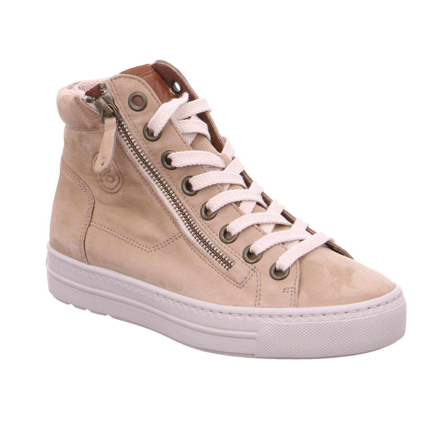 PAUL GREEN Sneaker High Beige Leder