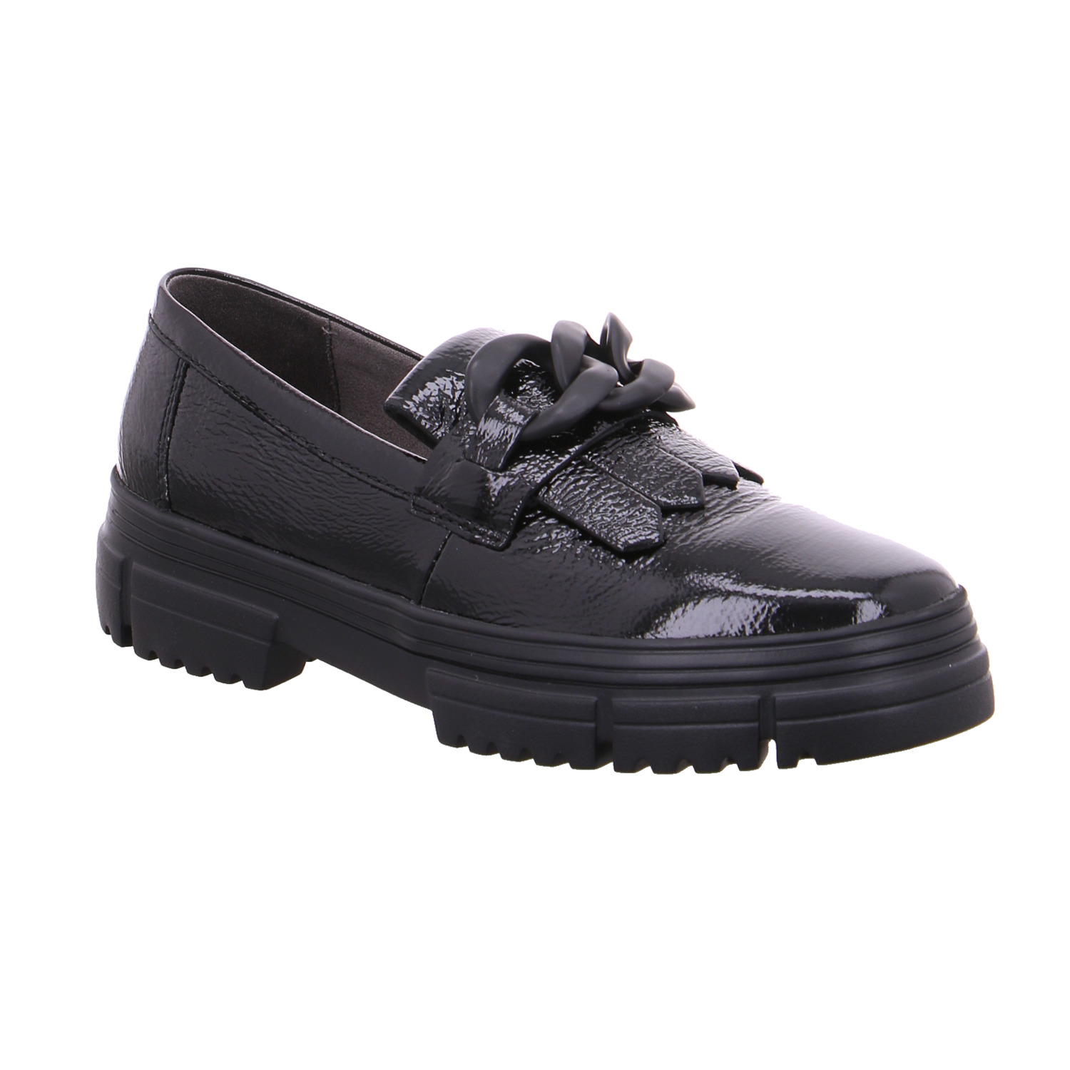 CAPRICE Slipper Schwarz Leder mit Wechselfussbett CAPRICE Slipper Schwarz Leder mit Wechselfussbett
