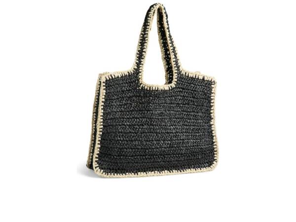 Bild 1 - PIECES Sommertasche Schwarz Recycelte Materialien Ja