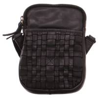 BEAR DESIGN Handytasche Schwarz Leder Handybag