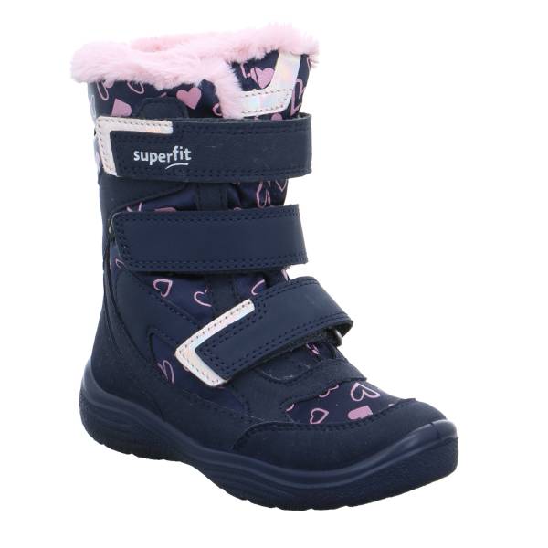 Bild 1 - SUPERFIT Mädchen-Snowboot Membrane Blau Textil Winterstiefel