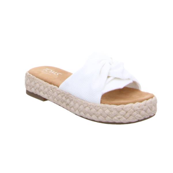 Bild 1 - TOMS Pantolette Weiss Textil TOMorrowS Shoes