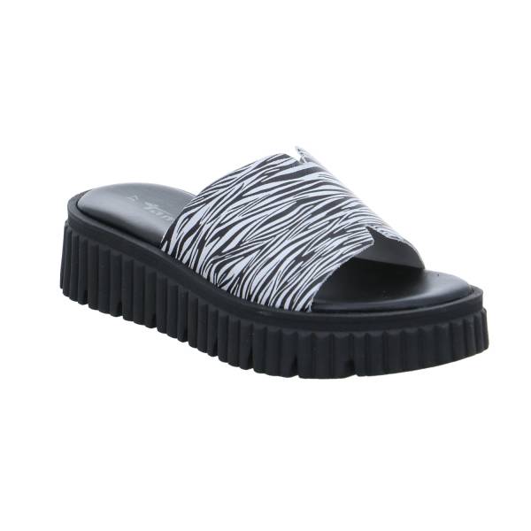 Bild 1 - TAMARIS Pantolette Zebra Leder