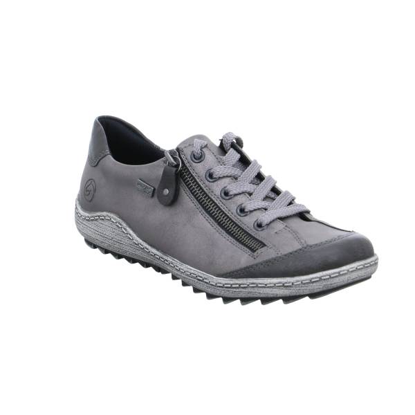 Bild 1 - REMONTE Schnürschuh Grau Leder mit Wechselfussbett