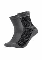 SKECHERS Freizeitsocken Grau Textil softtouch 2-ER Pack